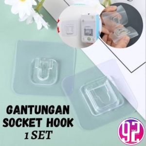 [ Female - Male ] Gantungan Tempelan Dinding Perekat Kuat Cantolan Serbaguna