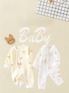 Premature Baby Clothes Pure Cotton 48 Small Size 50 Inch Romper Autumn Winter Baby Clothes Extra Small Close-Fitting Clothes