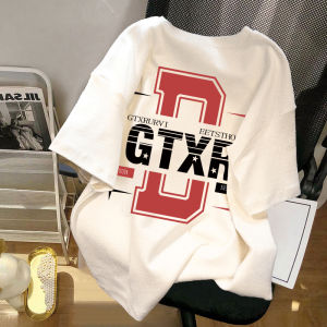 Oversize American Style Mens Short Sleeve T-shirt 300 Pounds Large Size Summer Trendy Versatile Top for Men