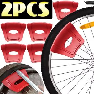 ยางที่ป้องกันขอบล้อมอเตอร์ไซค์2ชิ้นอุปกรณ์ป้องกันขอบล้อสำหรับเปลี่ยนก้านยางรถชุดช้อนอุปกรณ์เสริมสากลรถ ATV วิบาก