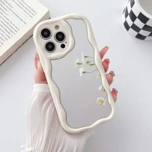 CASE COMPATIBLE FOR VIVO Y18 Y28 Y03 Y100 Y17S Y27S Y27 Y36 4G 5G Y35 Y22 Y16 Y02T Y02 Y01 Y15S Y33S Y33T Y21T Y21A Y21S Y21 Y12S Y20 Y20i Y20S Y12 Y15 Y17 Y30 Y30i Y50 Y1S Y91C Y91 Y93 Y95 / CASING CURLY WAVE MIRROR KACA CERMIN