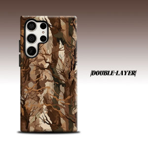 Tree Camo For Samsung Galaxy S26 S25 S24 A56 A36 Dual Layer Luxury Fashion Full Lens Protective Case