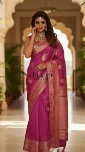 Printed Lichi Silk Saree Collection For Women
