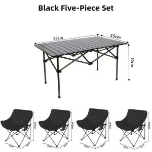 LINSI | Foldable Outdoor Set Picnic Camping Table and Chairs