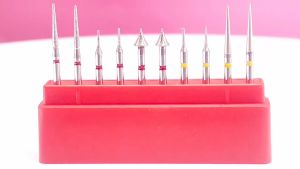 10pcs /box Teeth Polishing Dental Diamond Burs Kit Drills Bit Interproximal Enamel Reduction Set for High Speed Handpiece