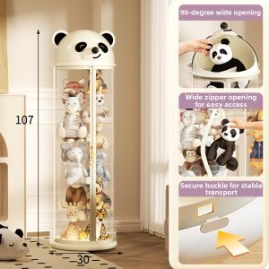 Transparent Zipped Toy Organizer Basket