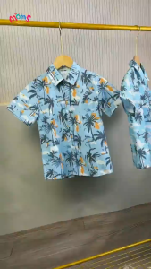 Beach Polo for Kids Boys Cute Floral Design Short Sleeve Summer Fashion Hawaiian Outfit Polo for Kids Boys 2-12 Years Old