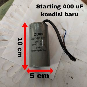 kapasitor Starting 400 uF kondisi baru