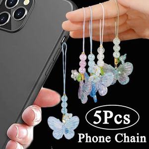 ลูกปัดผี 5 ชิ้น สายคล้องโทรศัพท์ สายชาร์จมือถือ ป้องกันการสูญหายเชื้อกห้อย สำหรับแขวน สำหรับผู้ชาย/หญิงสาว