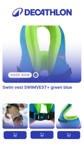 Decathlon Swim life vest SWIMVEST+ pink blue