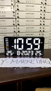 2204 Rectangular Led Digital Alarm Clock Can Wall Hang