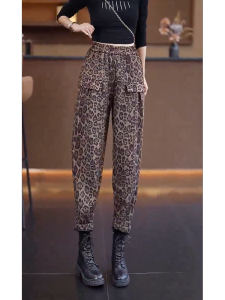 MANMI | Chic Leopard Print Skinny Ankle Pants