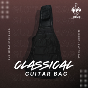 Classical Guitar Bag (Black) 43 Inch | Soft Case Backpack Type | Double-Padded Waterproof Durable | Fits 5.5"x15" Classical Guitars