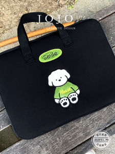 Cute Cartoon Flocking Shockproof Handheld Notebook Tablet Storage Bag JOJOS L. PD. Durable Laptop Bag for Digital Accessories