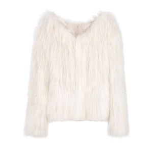 Double-Sided Otter Fur Woven Mini Fur Coat Womens Style Korean Female Sweet Style Short Coat Three Button V-Neck Nine Sleeve