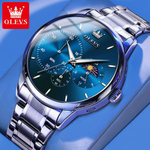OLEVS Men Watches Original Waterproof Luminous Date Fashion High Quality Mans Business Stainless Steel Quartz Men Watches