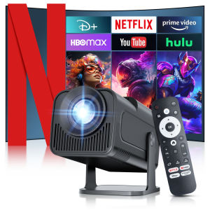 ZDSSY Netflix Licensed High-Quality HY320MAX Android 13 Native 1080P 4K Mini Portable Cinema Projector with Wifi Bluetooth 20000Lumens Auto Keystone Smart Home Movies Video Game Outdoor Projector