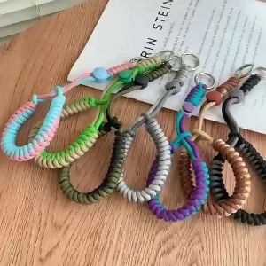 Phone Lanyard Adjustable Braided Wrist Strap Anti-Lost Keychain Tether for Outdoor Sports Travel Camera Accessories Mobile Phone