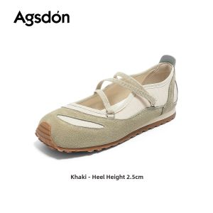 Agsdon | Retro Square Toe Womens Ballet Dance Shoe