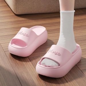 High-heeled Slippers for Women To Wear Outside in Summer New Thick-soled EVA Slippers Women Soft-soled Home Cooling Flip-flops