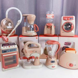 Mini Kitchen Toy Appliances Realistic Baby Drinking Fountain Vacuum Cleaner Electric Oven Role Play Dollhouse Furnishings