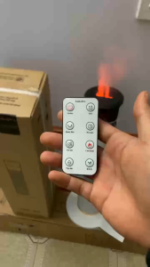 Máy sưởi gốm hiệu ứng LED 4D Ceramic nakawa có phun sương tạo ẩm ion âm điều khiển từ xa