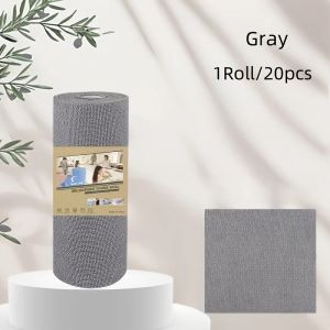 20 Sheets/Roll Microfiber Dishcloth – Multi-Functional Double-Sided Kitchen Cloth Ideal for Utensil Cleaning Kitchen Accessory