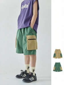 LANQISHUI | Summer Colorblock Pocket Short Pants