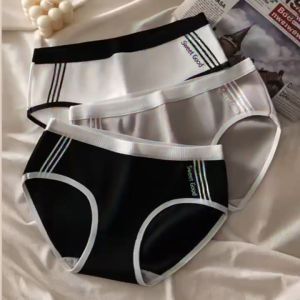 HEILOU Panty Set 3 Pieces Murah Seluar Dalam Wanita Dewasa Middle Waist Exercise Panties Basic Woman Ladies Mini