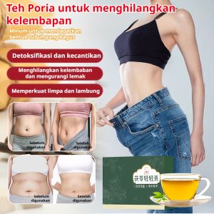 【Teh pelangsing sehat】Teh kesehatan herbal dengan tuckahoe Teh Cordyceps untuk Diet Teh Herbal Sehat Lambung dan Usus Teh Imunitas Kuat Alami Teh Kesehatan Teh Cordyceps