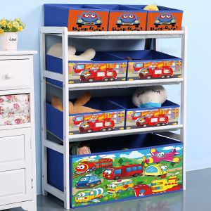 [COD] Kids Toys Storage  Rack Toys Storage Organizer  Baby Room Bookshelf Se  3Layers 4 layers Toy Storage Rack Indoor