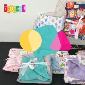 Baby Blanket Newborn Double Fleece Layer Soft Sleeping Receiving Baby Blanket Selimut Bedung Bayi 76x100cm(Boy/Girl)BK