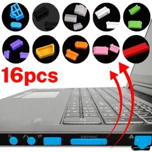 16pcs Universal Anti-dust Plug Notebook Anti Dust Plug PC Laptop Protective Stopper Dust Plug USB Jack Plug Waterproof Plug Kits