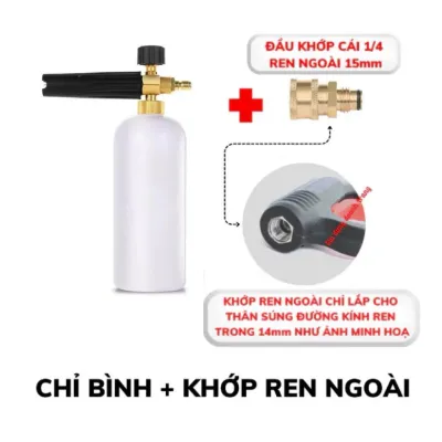 Bình phun tạo bọt tuyết máy rửa xe 1 Lít