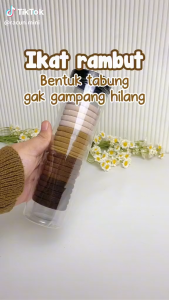 Ikat Rambut Isi 20 Pcs Dalam Kemasan Tabung Karet Warna Warni Elastis I Kunciran Wanita Anak Polos Korea Jepang Manis Cantik Imut