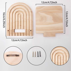 Kệ Treo Tường Bằng Gỗ Mộc Mạc Thiết Kế Hình Vòm Cầu Vồng Giá Trưng Bày Trang Trí Cho Cây Mọng Nước Pha Lê Đồ Trang Trí Nhà Cửa Quà Tặng