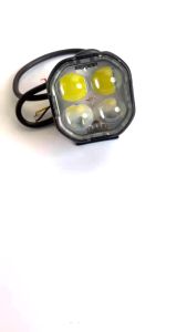 Novsight 150W Devil Eye Motorcycle Headlight Universal LED Driving Light Fog Light (White+Yellow) 5 Modes 2PCS