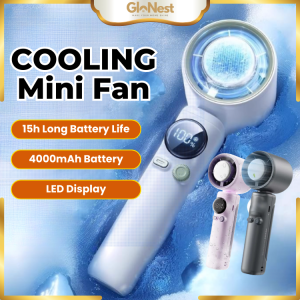 Handheld Cooling Fan Portable Fan Mini Fan High Speed Hand Fan Rechargeable Battery Charging Cooling Kipas