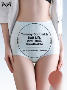 Miiow | Slimming High-Waist Briefs Womens Summer New Style Powerful Abdomen Control Postpartum Shaping Underwear Cat Woman Seamless Butt Lifting Pants