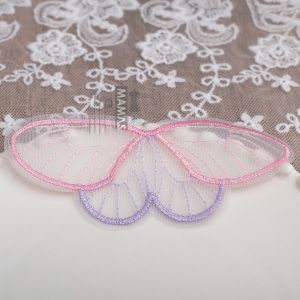 ผ้าตาข่ายลายผีเสื้อสีสันสดใส ผ้าตาข่ายลูกไม้ ผ้าลายดอกไม้ ตกแต่งเสื้อผ้าเด็กทำมือ วัสดุตกแต่งผ้า DIY สำหรับงานฝีมือ