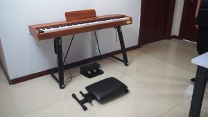 Foldable Piano Stool with Adjustable Height Suitable for Guzheng & Electronic Piano