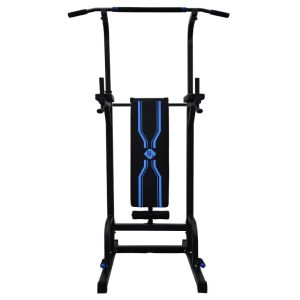 B&G บาร์โหนตั้งพื้น บาร์โหนยืดตัว บริหารหน้าท้อง Pull Up Station Chin Up and Dip Bar (สีดํา/ฟ้า)