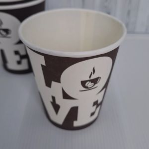 Paper Cup Love 8 Oz 240 ml / Tea Cup / Gelas Kopi / Gelas kertas / Paper Hot Cup (50 pcs)