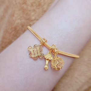 JIN JING PDR CHARM RUYI/BALL COPPER COIN EMAS 916 TULEN 1.17G/1.44G/1.45G