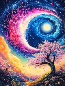 500/1000/1200/2000PCS Jigsaw Puzzle Planet Tree Moon Landscape Art For Adults Great Weekend Relaxation And Family Fun Gift