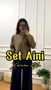 AQILA - Setelan Aini Wanita Korean Style / OneSet Aini Atasan dan Celana Wanita