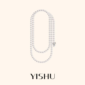 YISHU | Elegant Long Pearl Necklace Women
