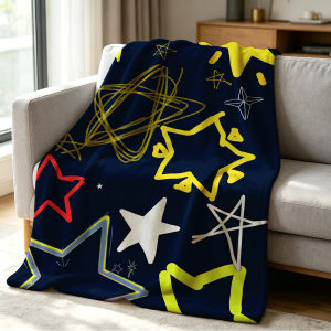 Beast Kingdom | Star Sketch Flannel Blanket Warm Soft Halloween Christmas Couch Warm Cozy Decorative Decor Gift for All Season