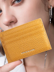 Mini Ultra-Thin Leather Card Holder Bank Female Model Small Card Bag Multi-Slot Card Clip Stylish Compact Wallet