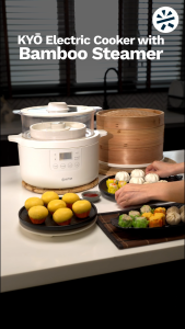 KITH KYO Electric Cooker with Bamboo Steamer | MEC-3L-OW